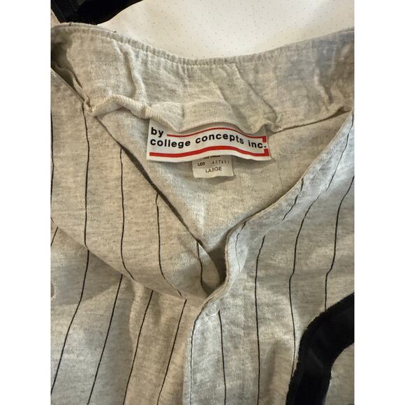 VINTAGE MLB CHICAGO CUBS COLLEGE CONCEPT single stitch pinstripe cotton jersey L - Picture 2 of 6